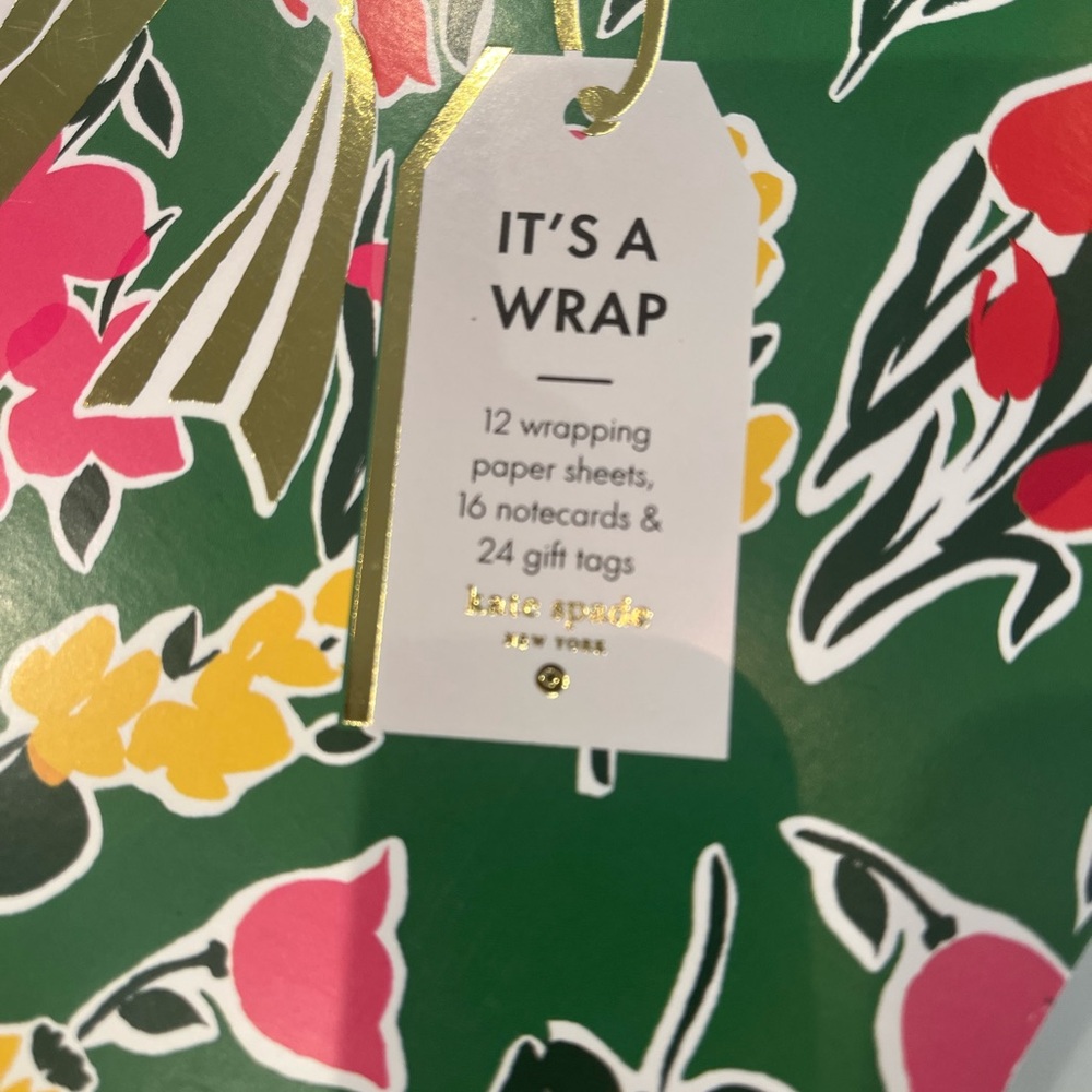 Kate Spade Floral Wrapping Set - Green, Pink, Yellow, Blue
